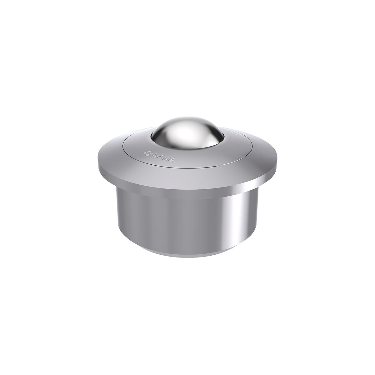 Ball unit, flange, solid, stainless steel, load bearing ball Ø 30 mm.