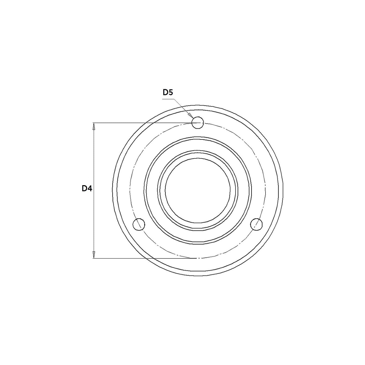 Ball unit, recessed, steel, load bearing ball Ø 40 mm.