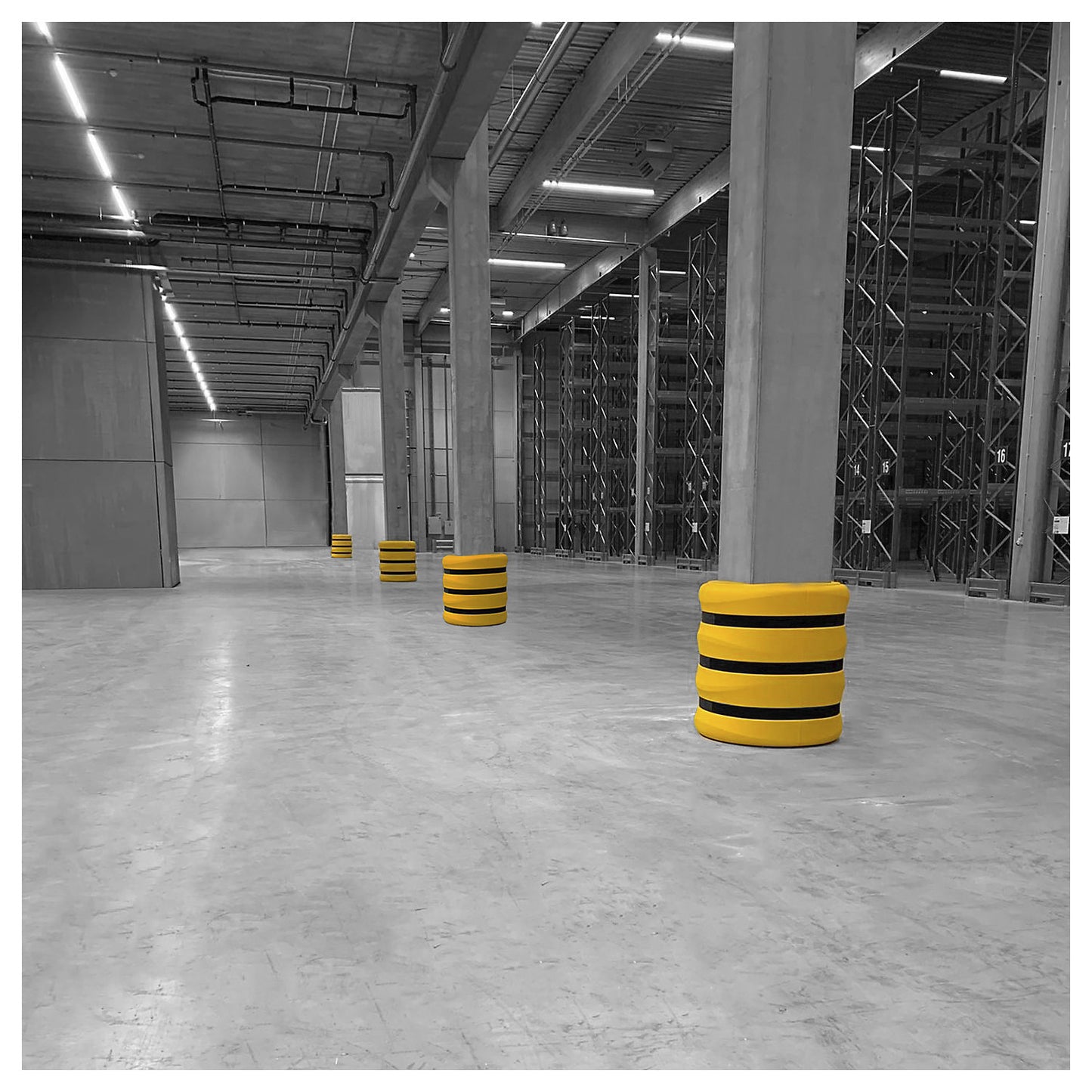 Column protection for indoors and outdoors, height 1100 mm, for WxD 150 x 150 mm.