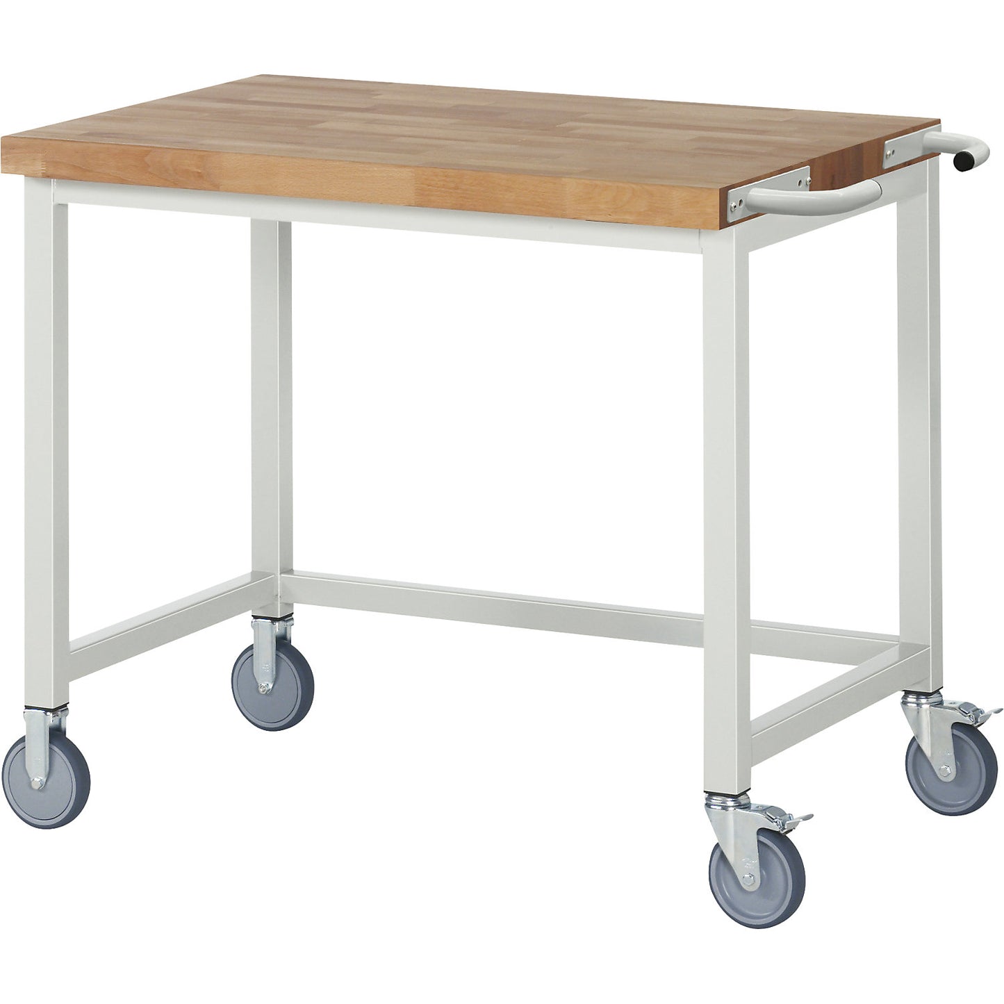 Series 8000 mobile workbench, frame system, open frame, WxD 1000 x 700 mm.