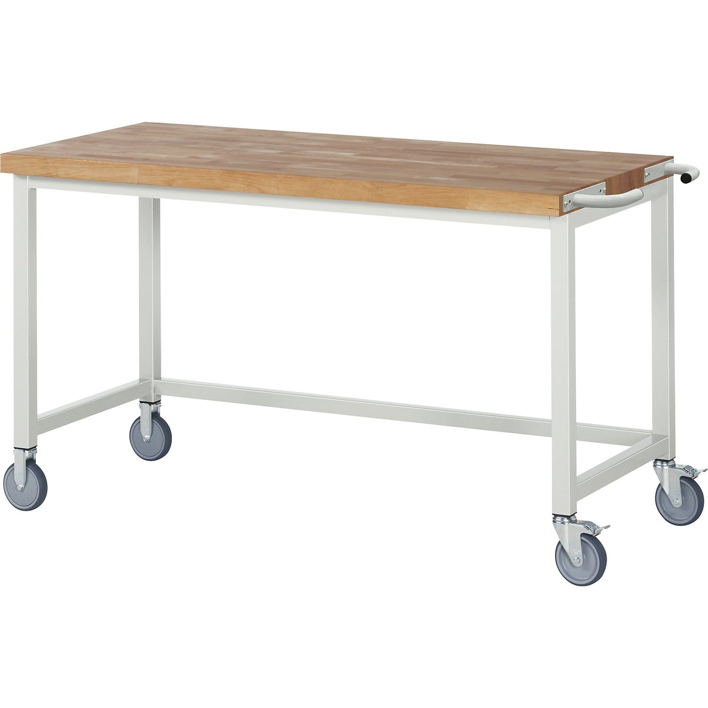 Series 8000 mobile workbench, frame system, open frame, WxD 1500 x 700 mm.