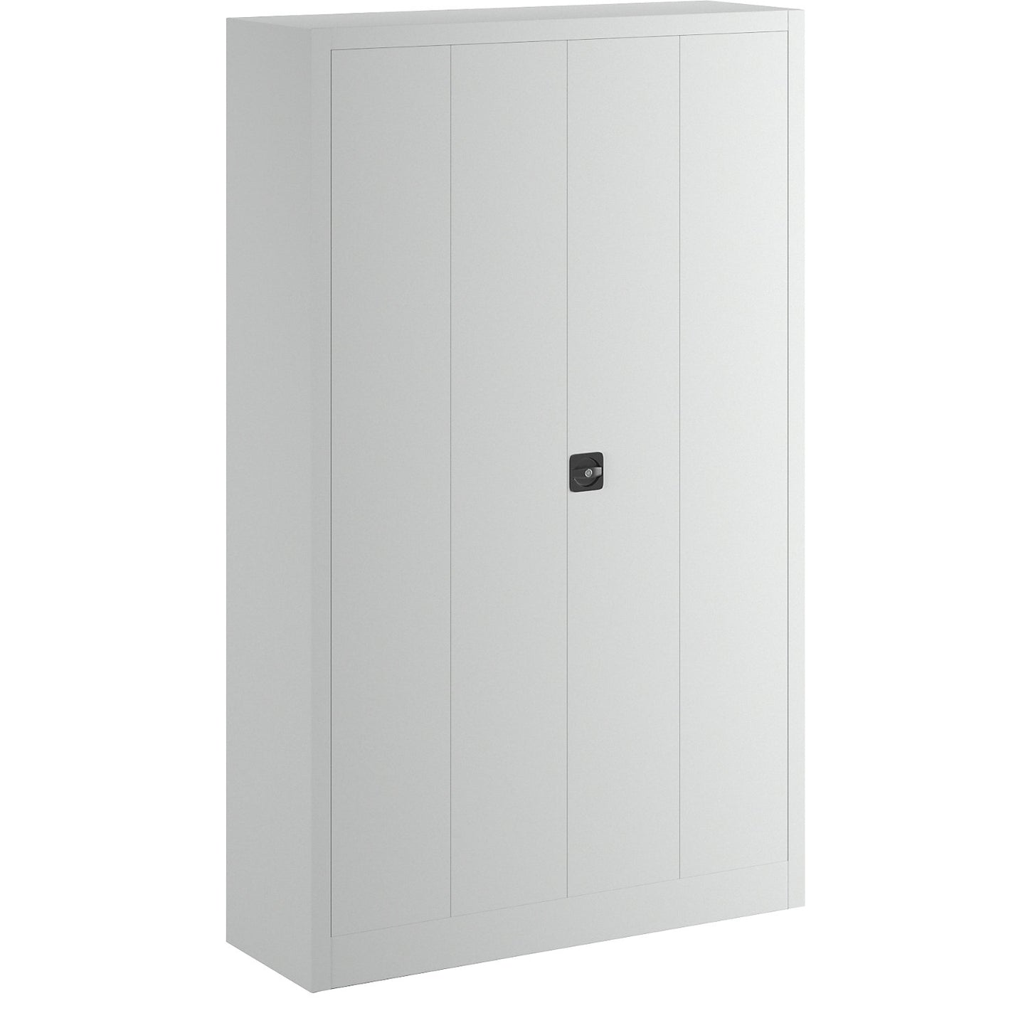 Cupboard with folding doors, height 1950 mm, width 1200 mm, depth 400 mm, grey.