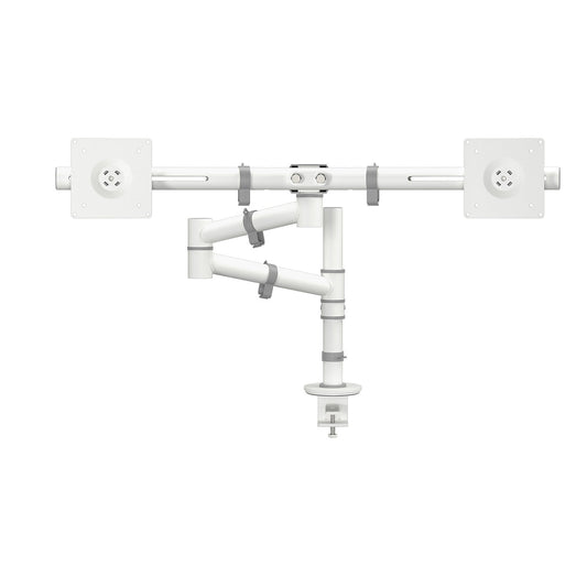 VIEWGO monitor arm, double arm for 2 monitors, white.