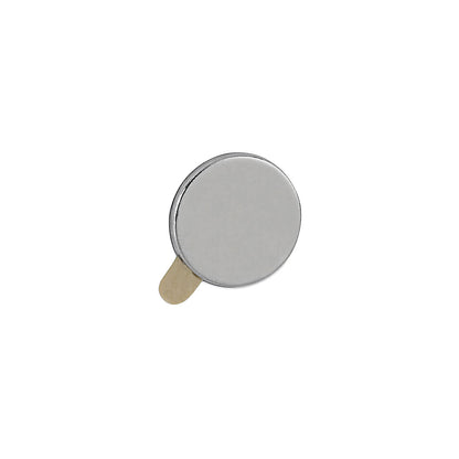 Neodymium disc magnet, self adhesive, Ø 10 mm, pack of 100, adhesive force 0.5 kg.