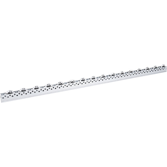 Roller bar, universal, max. load 5 kg, division 75 mm, length 2.4 m.
