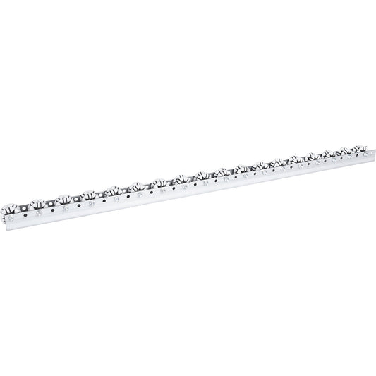 Roller bar, for light loads, max. load 10 kg, division 66 mm, length 2.4 m.