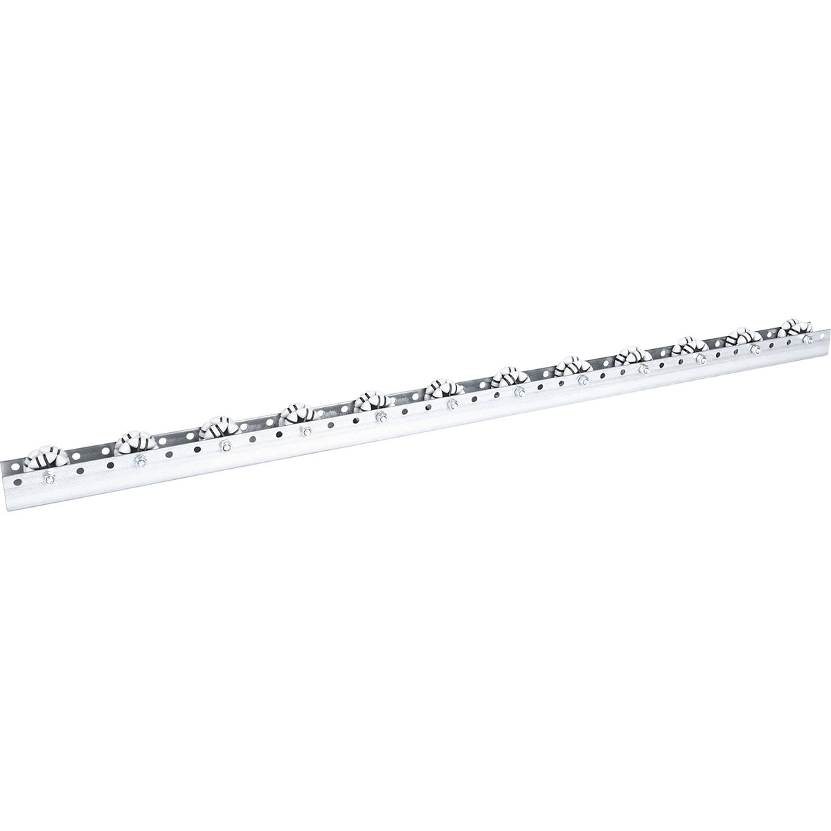 Roller bar, for light loads, max. load 10 kg, division 100 mm, length 1.2 m.