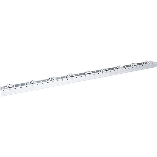 Roller bar, for light loads, max. load 10 kg, division 133 mm, length 1.2 m.