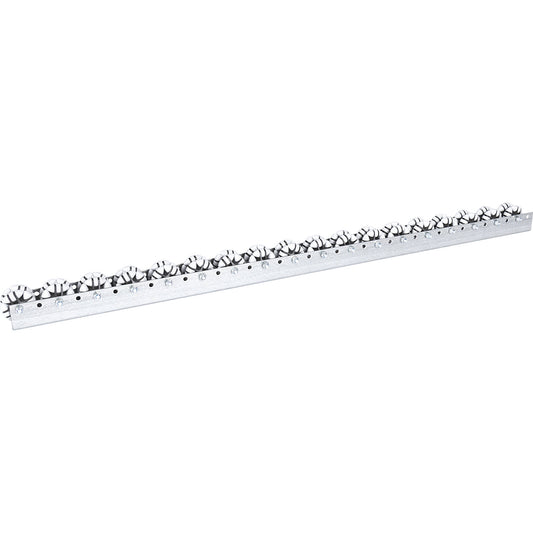 Roller bar, for medium loads, max. load 20 kg, division 66 mm, length 2.4 m.