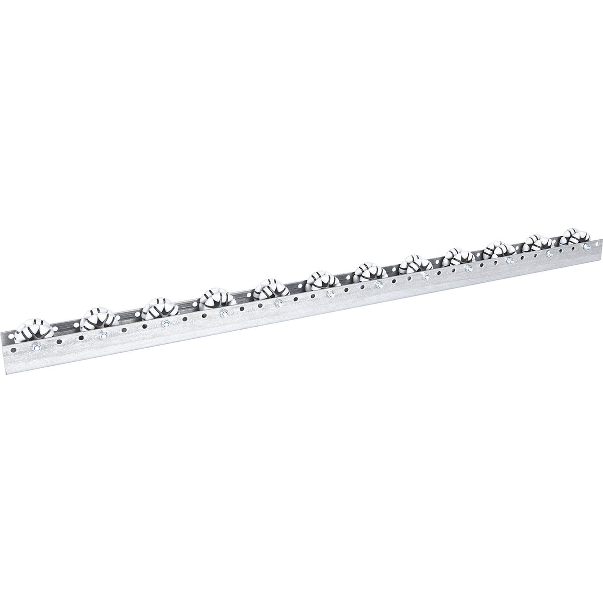 Roller bar, for medium loads, max. load 20 kg, division 100 mm, length 2.4 m.