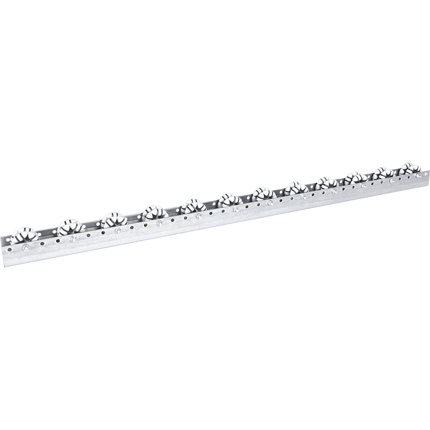Roller bar, for medium loads, max. load 20 kg, division 100 mm, length 1.2 m.