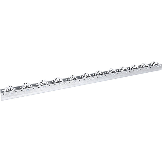 Roller bar, for medium loads, max. load 20 kg, division 100 mm, length 1.2 m.