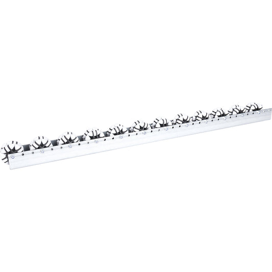 Roller bar, for heavy loads, max. load 40 kg, division 100 mm, length 2.4 m.