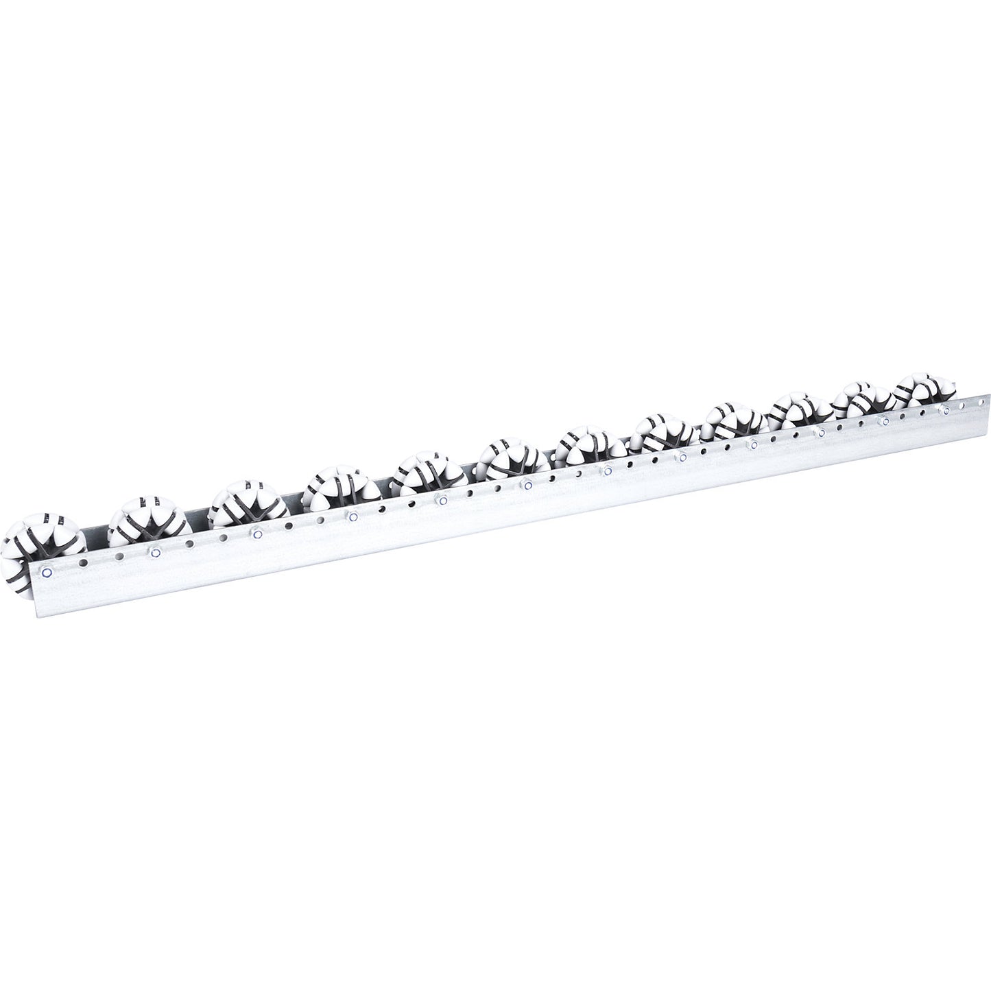 Roller bar, for heavy loads, max. load 40 kg, division 100 mm, length 1.2 m.
