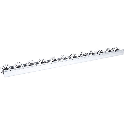 Roller bar, for heavy loads, max. load 40 kg, division 100 mm, length 1.2 m.