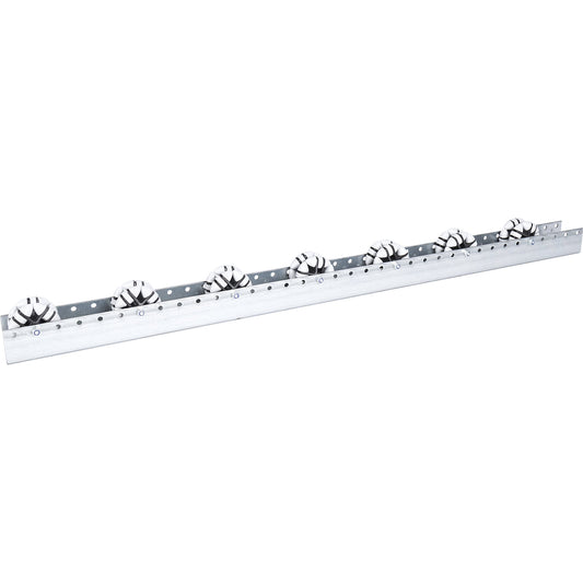 Roller bar, for heavy loads, max. load 40 kg, division 166 mm, length 1.2 m.