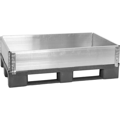 Aluminium stacking frame, with 4 hinges, for pallets 1200 x 800 mm, pack of 2.