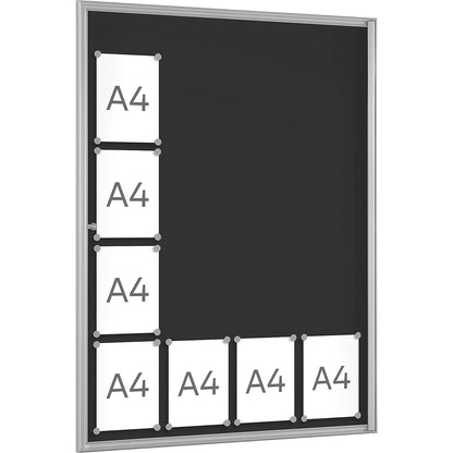 BASIC display case, for 16 x A4, charcoal.
