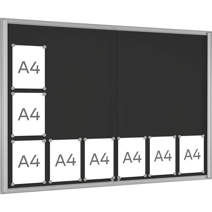BASIC display case, for 18 x A4, charcoal.