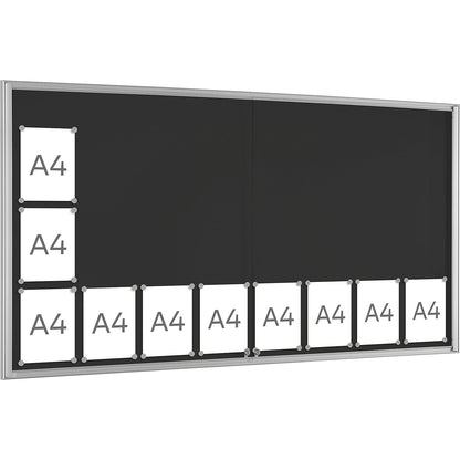 BASIC display case, for 24 x A4, charcoal.