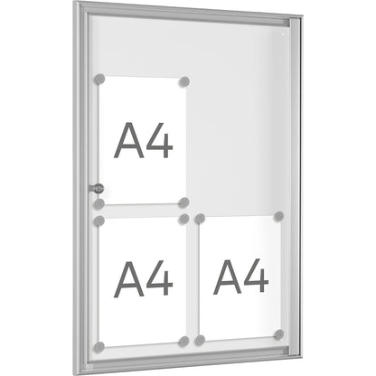 BASIC display case, for 4 x A4, pure white.