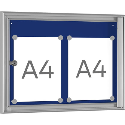BASIC display case, for 2 x A4, gentian blue.