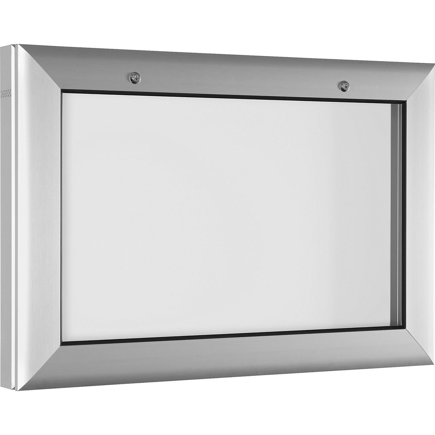 Display case, for 3 x A4, pure white, opens 180° downwards.