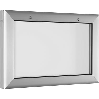 Display case, for 3 x A4, pure white, opens 180° downwards.