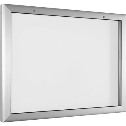 Display case, for 18 x A4, pure white, opens 180° downwards.