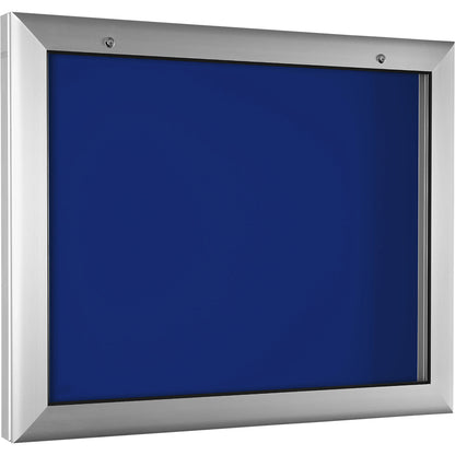 Display case, for 8 x A4, gentian blue, opens 180° downwards.