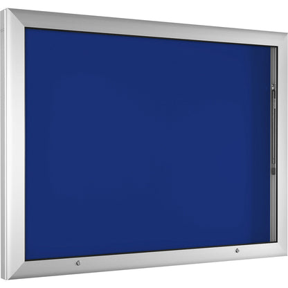 Display case, for 18 x A4, gentian blue, opens 90° upwards.