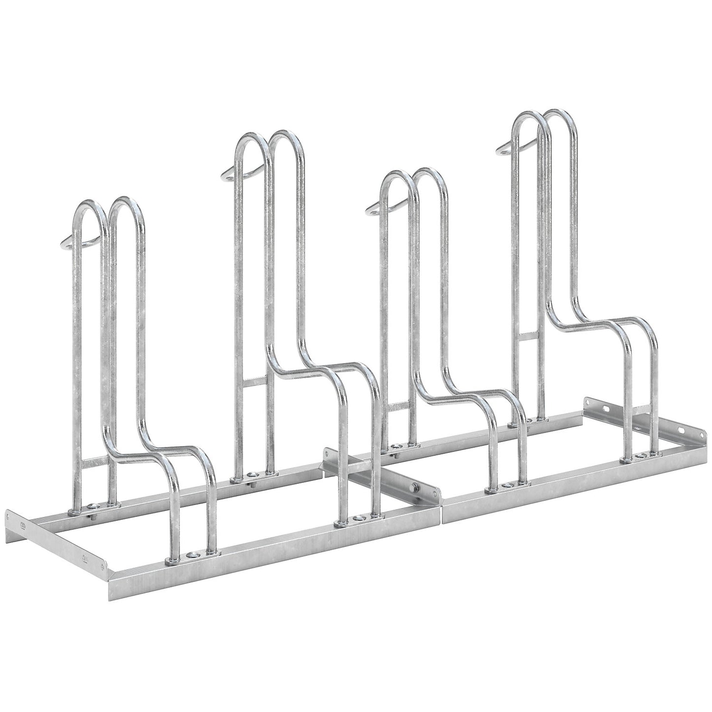 Bicycle stand, single sided, tyre width up to 55 mm, 4 parking spots.