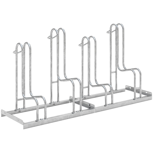 Bicycle stand, single sided, tyre width up to 55 mm, 4 parking spots.