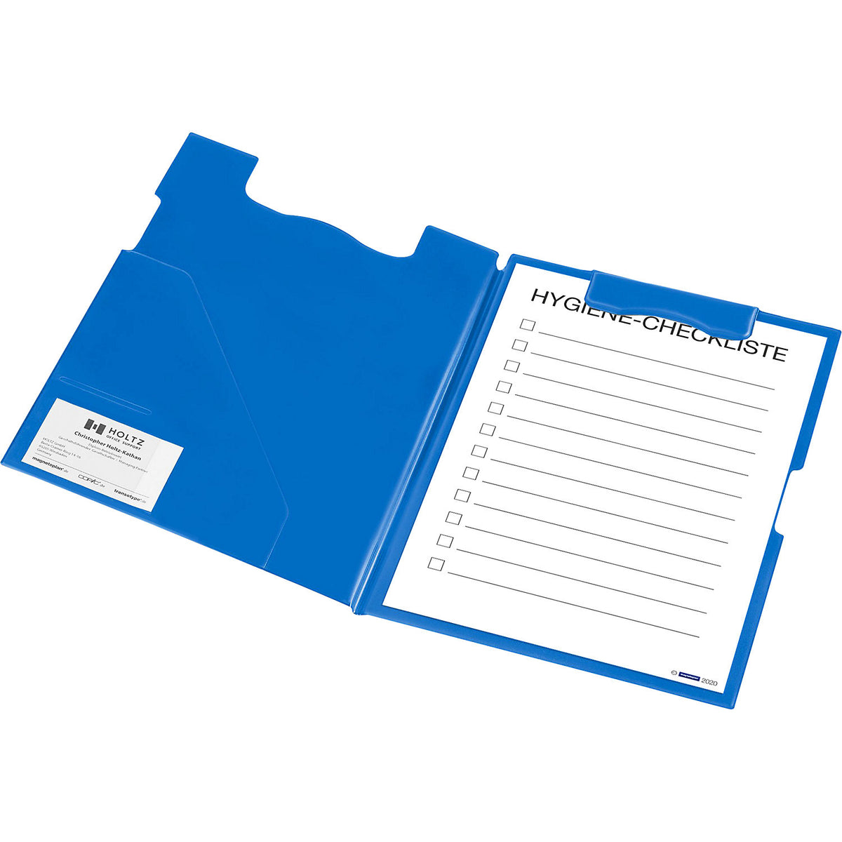 Clipboard folder, format A4, pack of 3, blue.