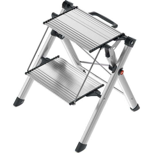 MK80 ComfortLine aluminium folding steps, platform height 440 mm, 2 steps.