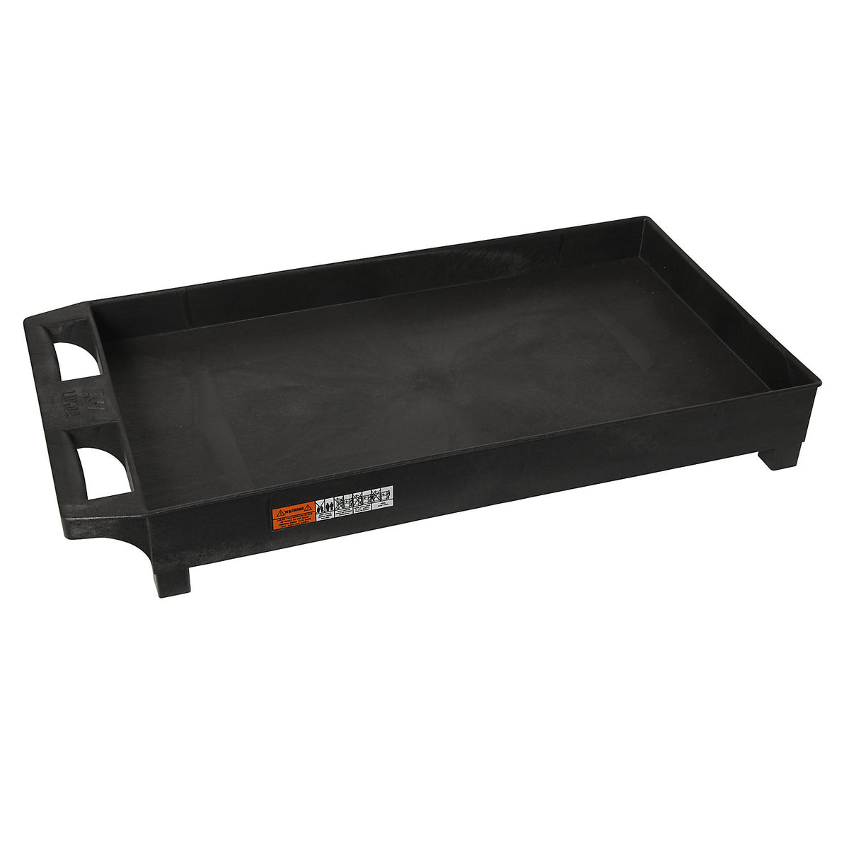 Tray shelf, top shelf, black.