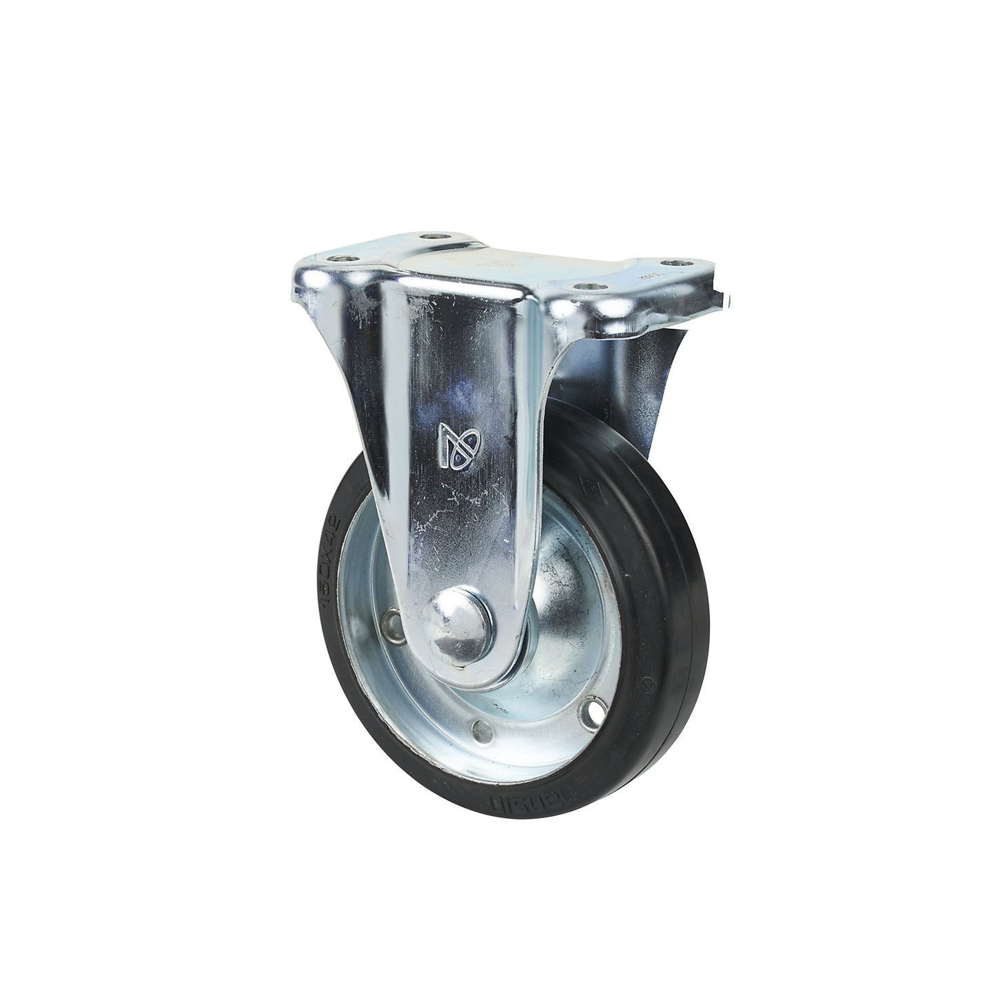 Fixed castor, for scissor lift platform truck, Ø 150 x 42 mm.