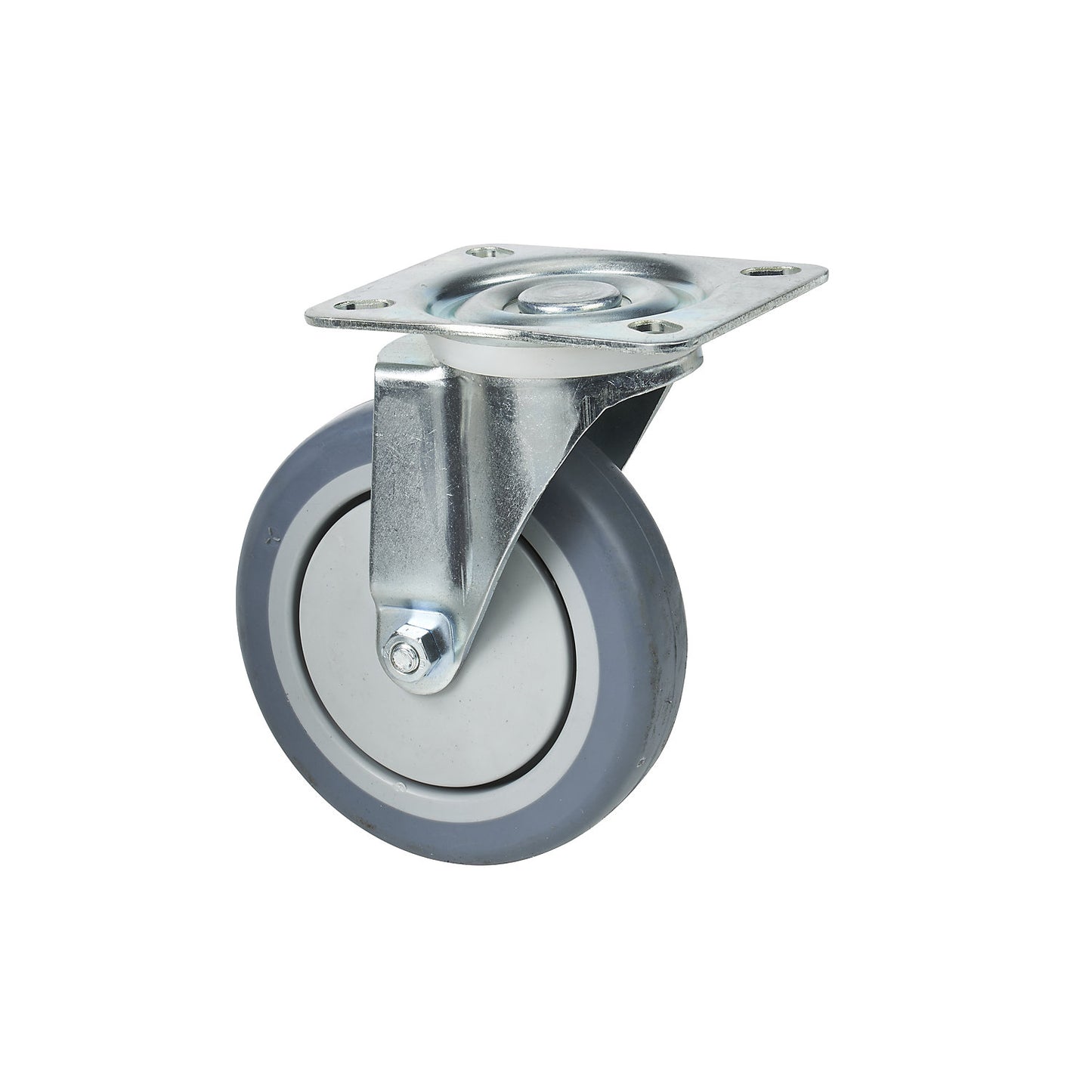 Spare wheel, Ø 125 mm, max. load 230 kg, swivel castor without stop.