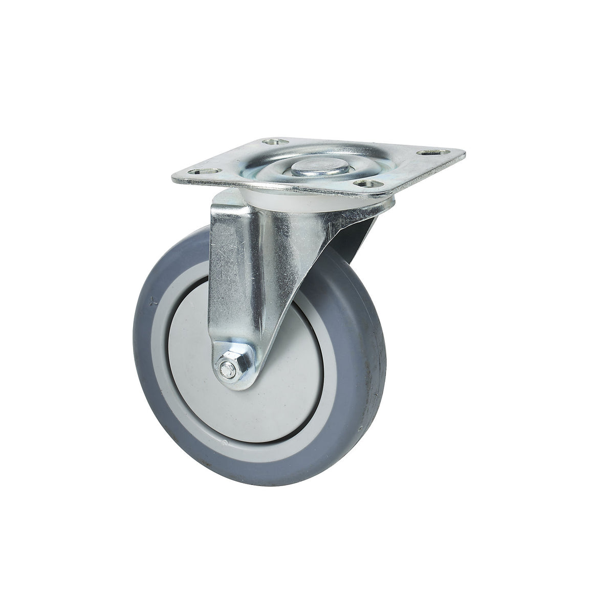 Spare wheel, Ø 125 mm, max. load 230 kg, swivel castor without stop.