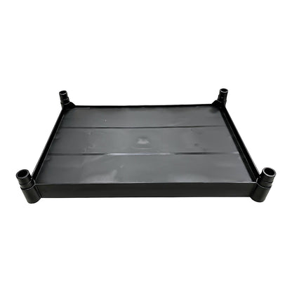 Shelf, black, for general purpose truck, bottom shelf.