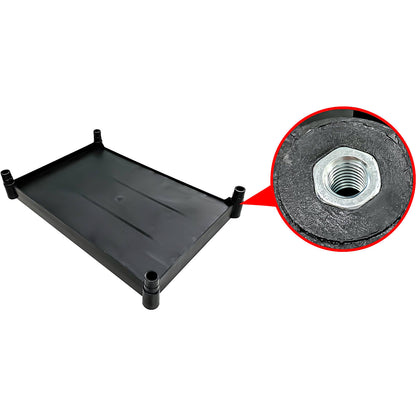 Shelf, black, for general purpose truck, bottom shelf.
