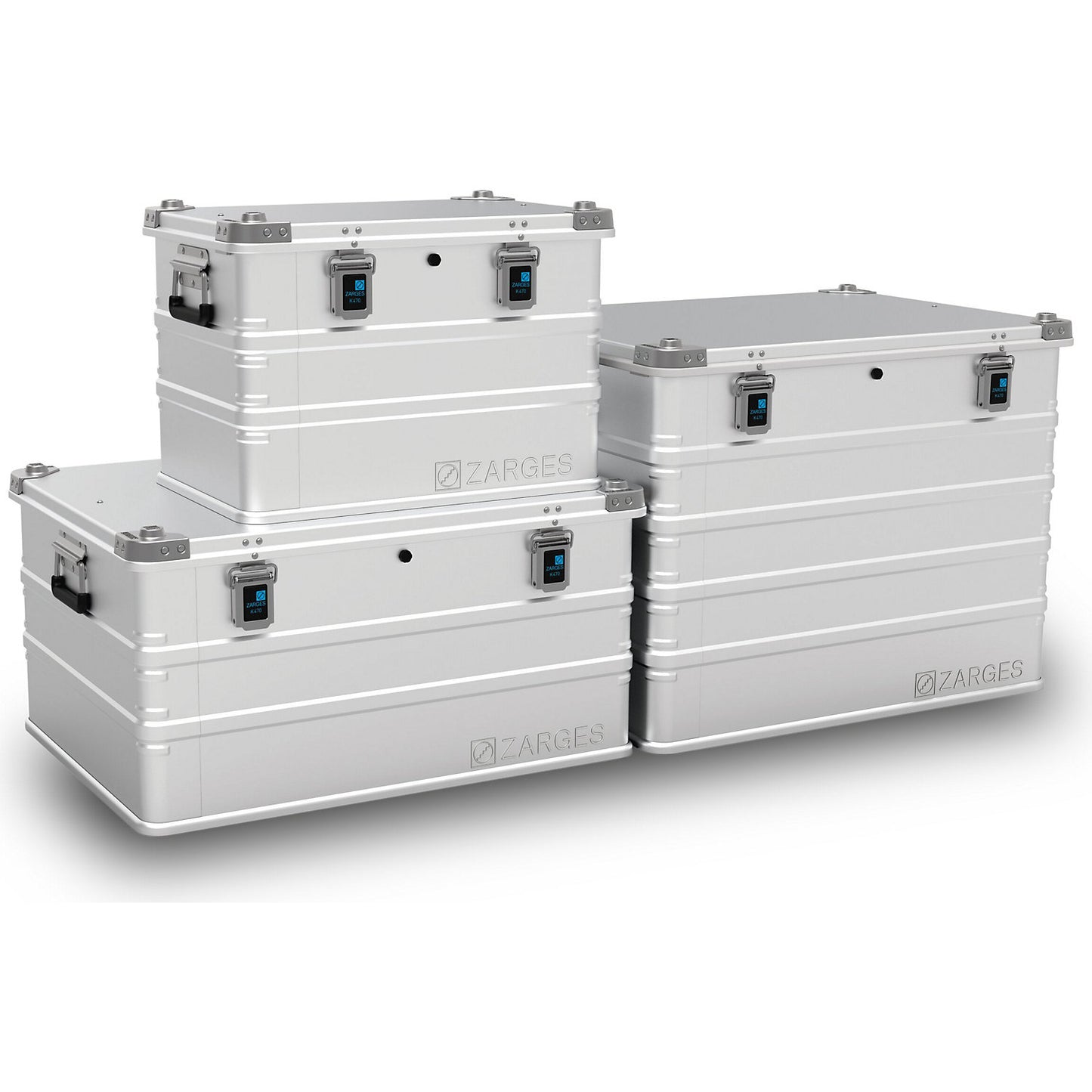 IP65 aluminium universal container, capacity 157 l, external dims. LxWxH 800 x 600 x 410 mm.
