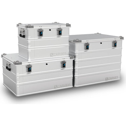 IP65 aluminium universal container, capacity 157 l, external dims. LxWxH 800 x 600 x 410 mm.