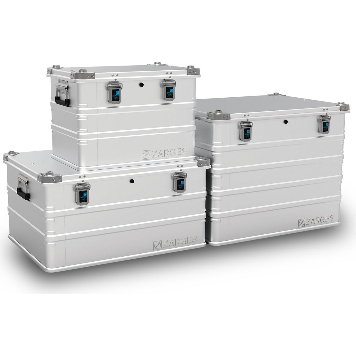 IP65 aluminium universal container, capacity 239 l, external dims. LxWxH 800 x 600 x 610 mm.