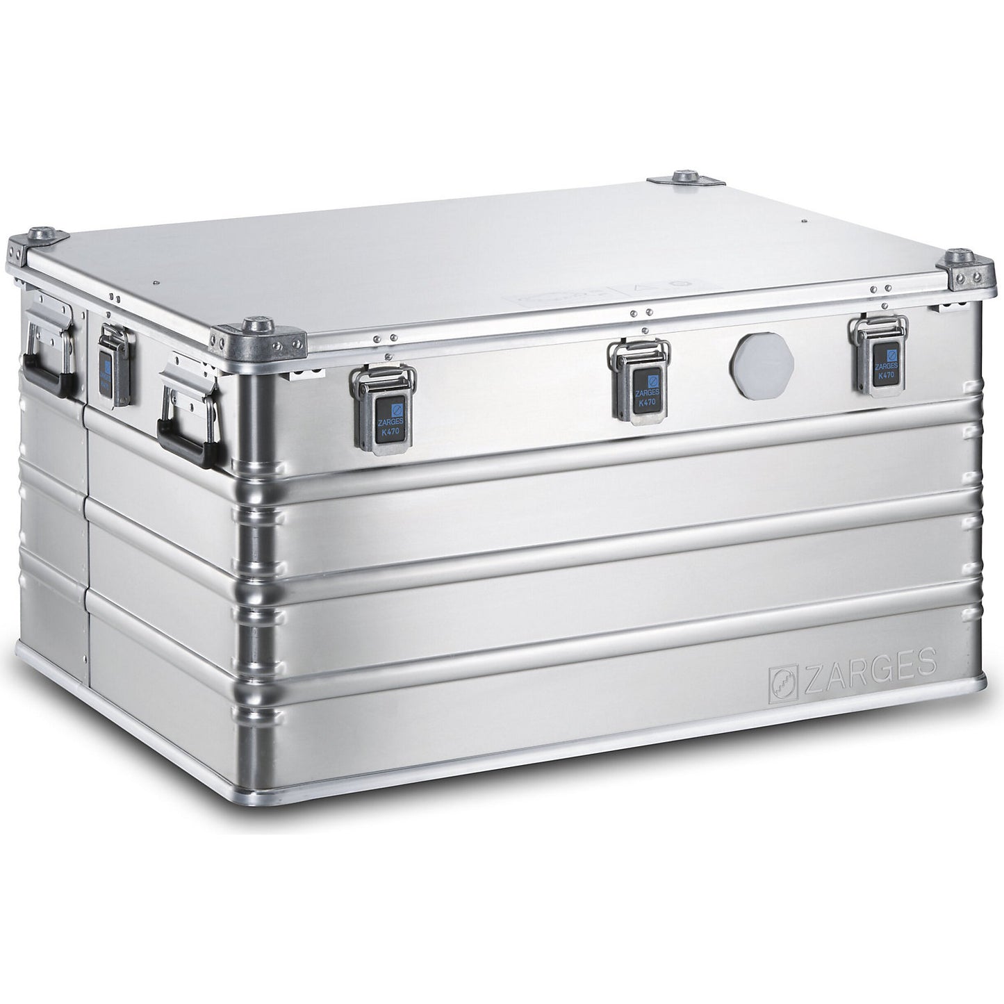 IP67 aluminium universal container, capacity 259 l, external dims. LxWxH 950 x 690 x 480 mm.