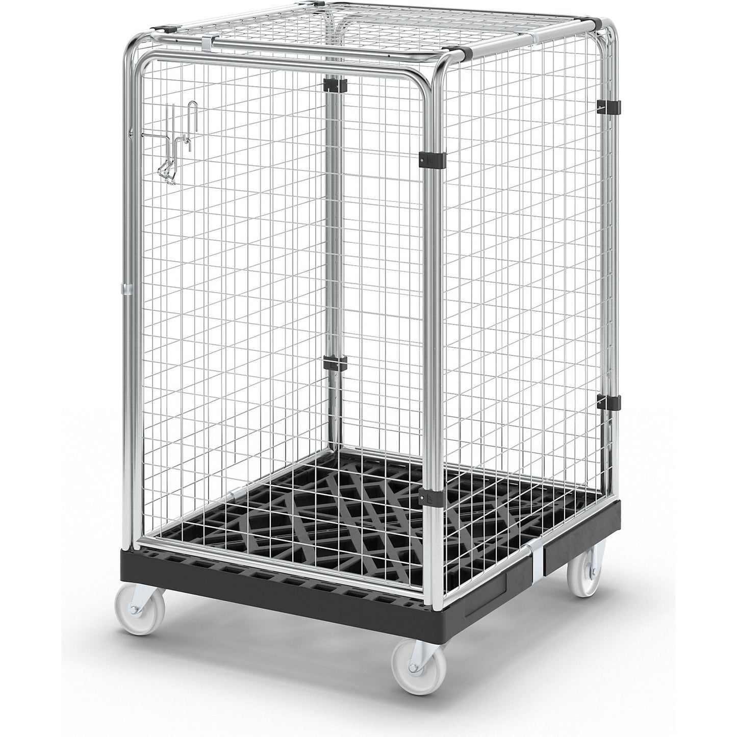 PROTECT roll container, height 1200 mm, jet black.