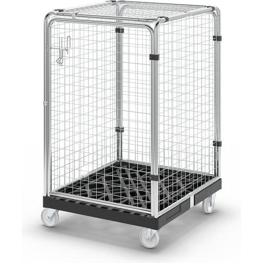 PROTECT roll container, height 1200 mm, jet black.