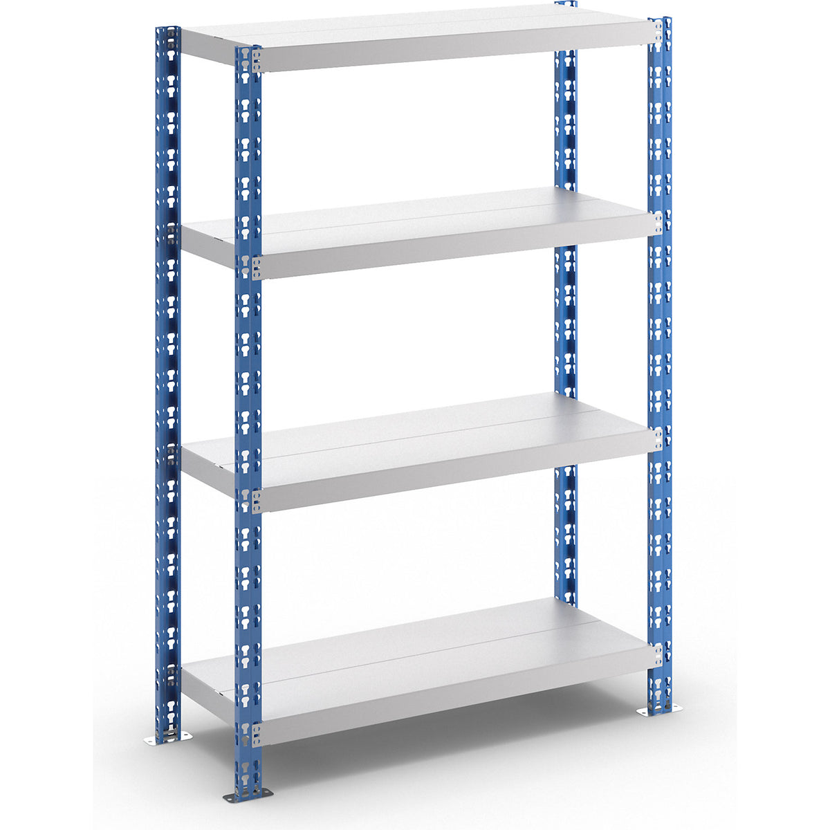 Universal boltless shelving unit, robust, sheet steel shelves, HxWxD 1508 x 1050 x 400 mm, standard shelf unit.