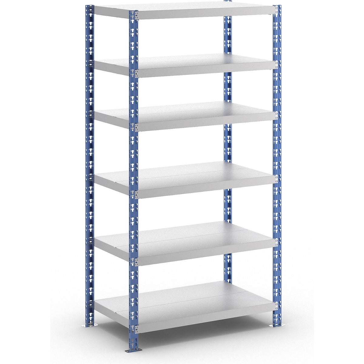 Universal boltless shelving unit, robust, sheet steel shelves, HxWxD 1976 x 1050 x 600 mm, standard shelf unit.