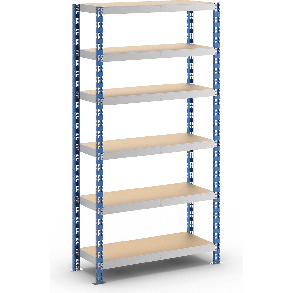 Universal boltless shelving unit, robust, chipboard shelves, HxWxD 1976 x 1050 x 400 mm, standard shelf unit.